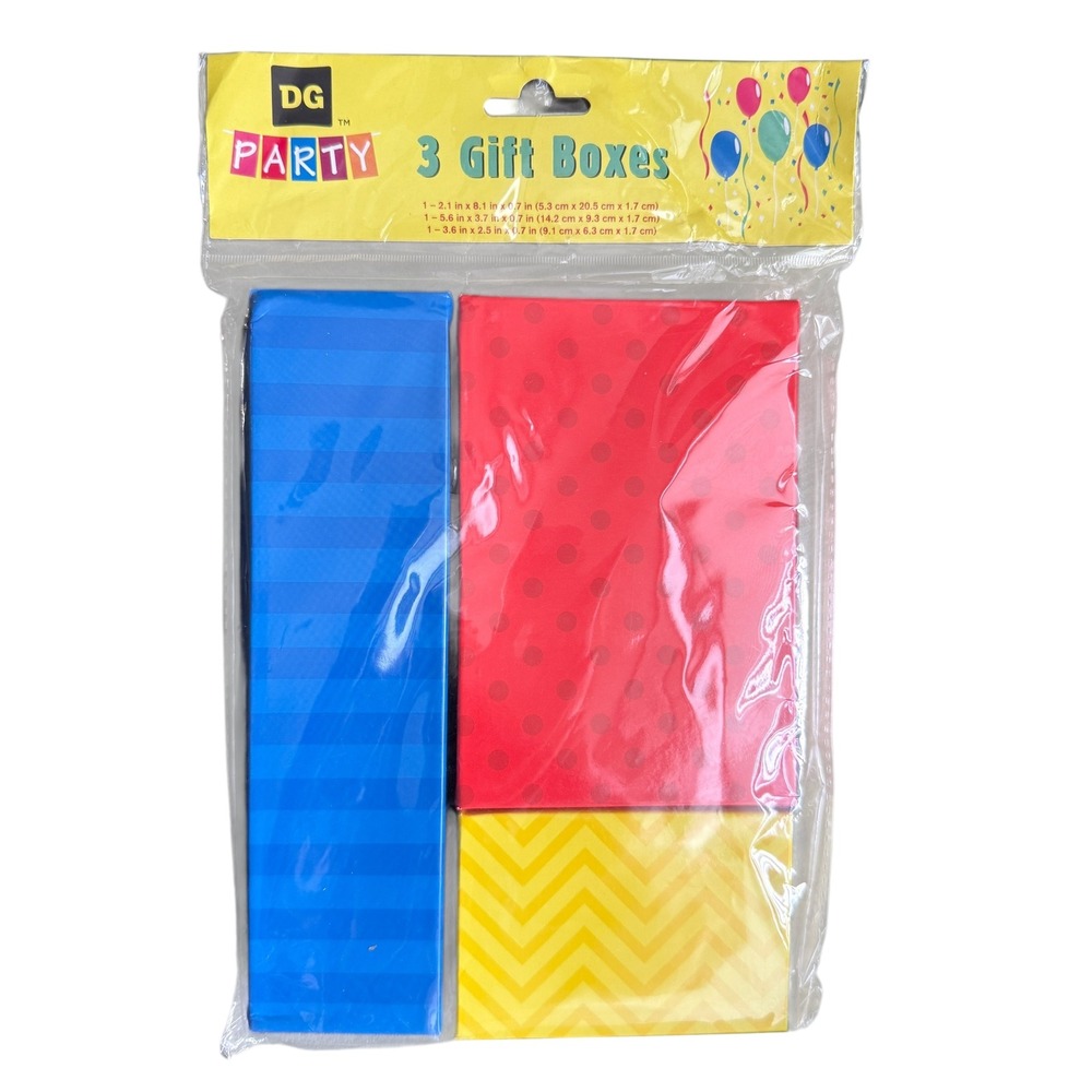 Lot of 63 Assorted DG Party Multicolor Gift Boxes NEW IN SEALED PACKAGES - Picture 6 of 12